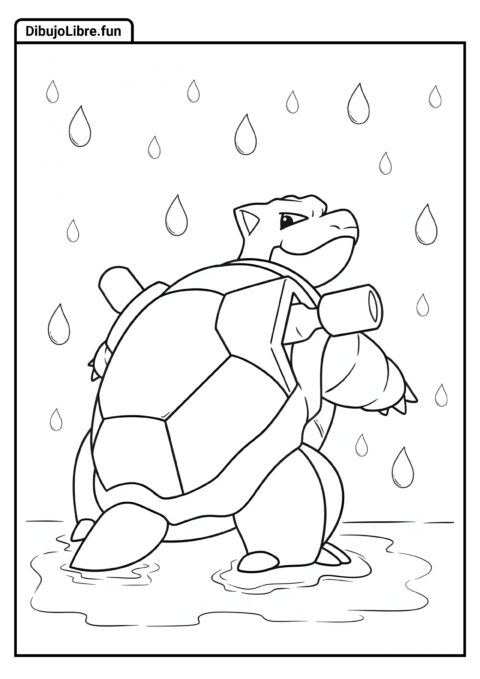 Página Para Colorear De Blastoise Pokémon