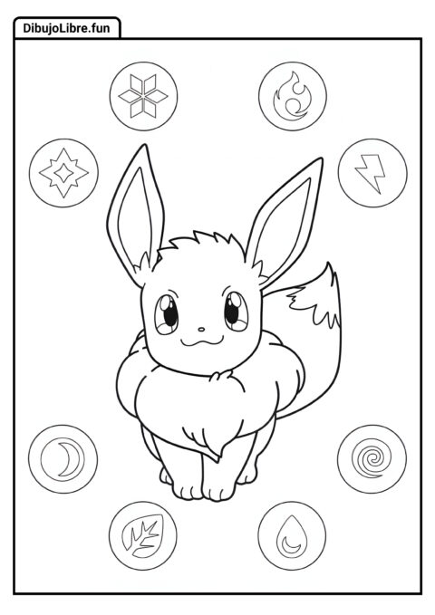 Eevee Pokémon Con Insignias