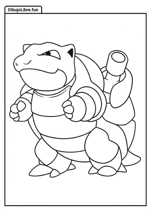 Hoja Para Colorear De Blastoise