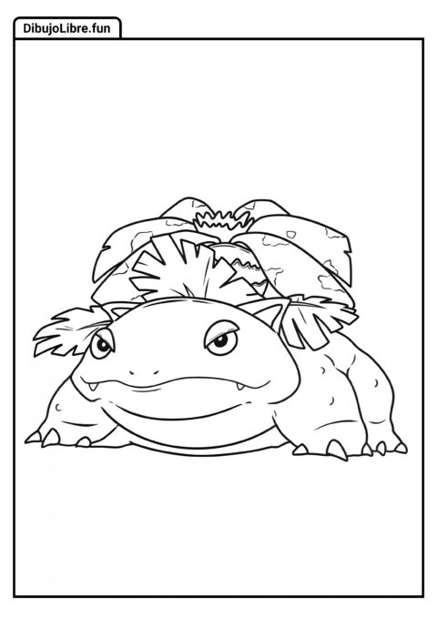 Página Para Colorear Fácil De Venusaur