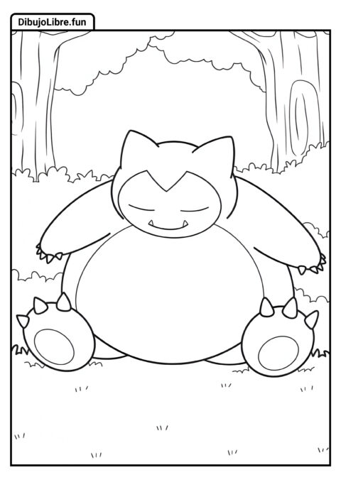 Snorlax Pokémon Para Colorear