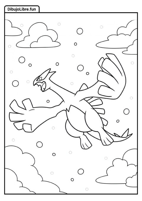 Lugia Pokémon Legendario Para Colorear