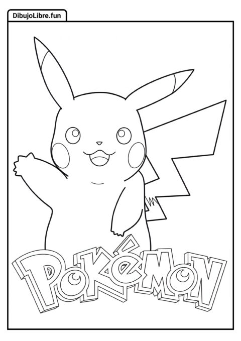 Pokémon Con Pikachu Para Colorear