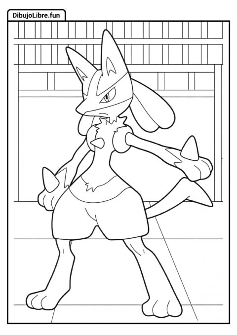 Lucario Pokémon Para Colorear