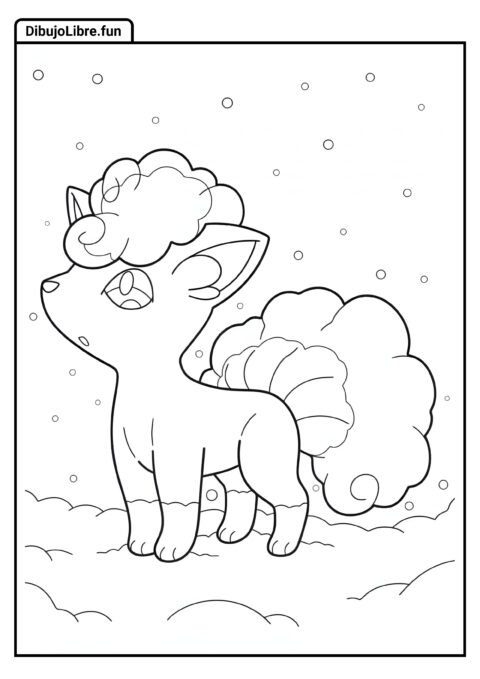 Kawaii Alolan Vulpix En La Nieve