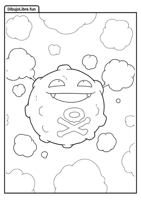 Hoja Para Colorear De Koffing Liberando Veneno