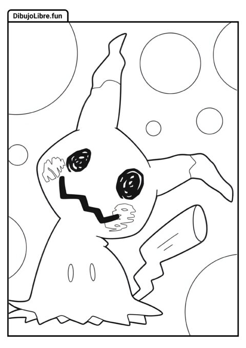 Hoja Para Colorear De Mimikyu