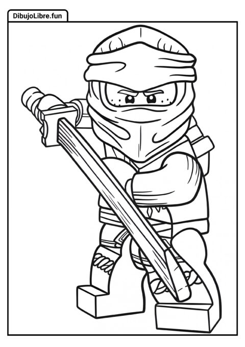 Dibujo de Jay Walker de Ninjago para colorear para niños