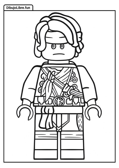 Hoja para colorear de Lego Lloyd para preescolares