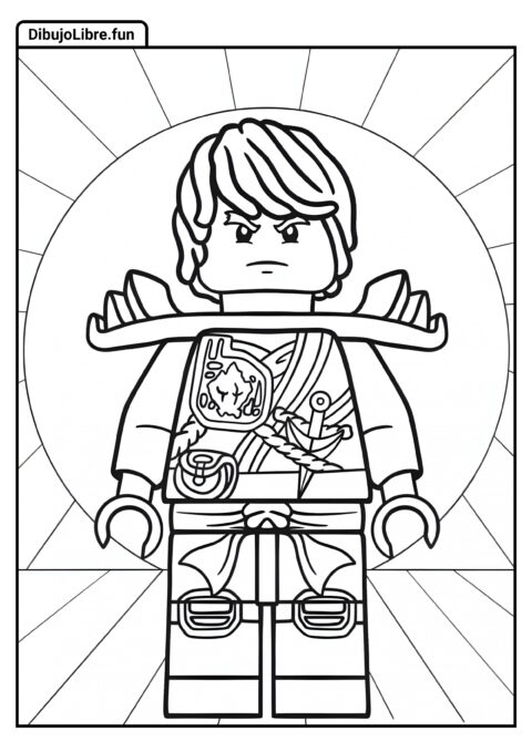 Jay enojado de Lego Ninjago para colorear