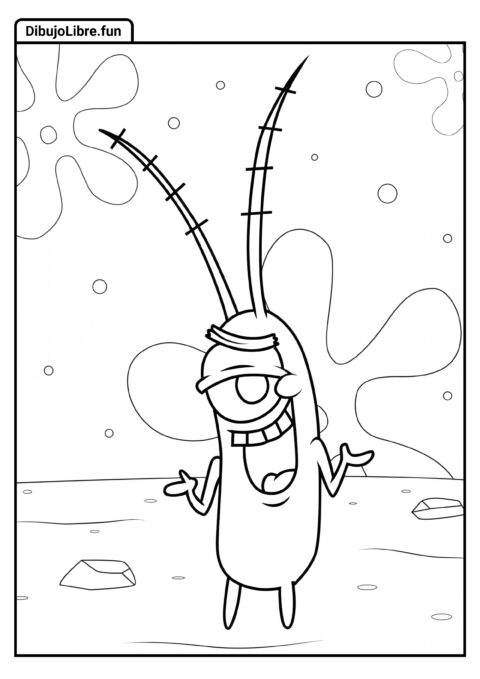 Plankton de Bob Esponja para Colorear