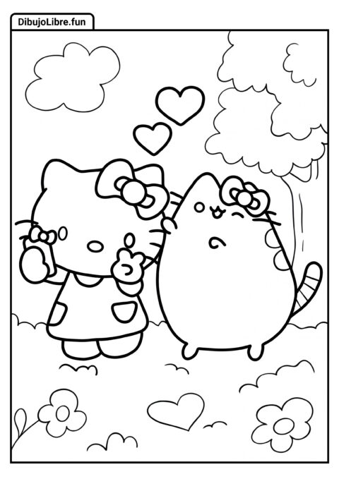 Selfie de Hello Kitty y Pusheen