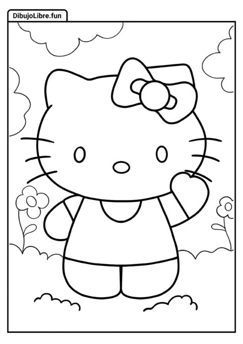 Hello Kitty Saludando