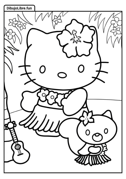 Hello Kitty Bailando Hula