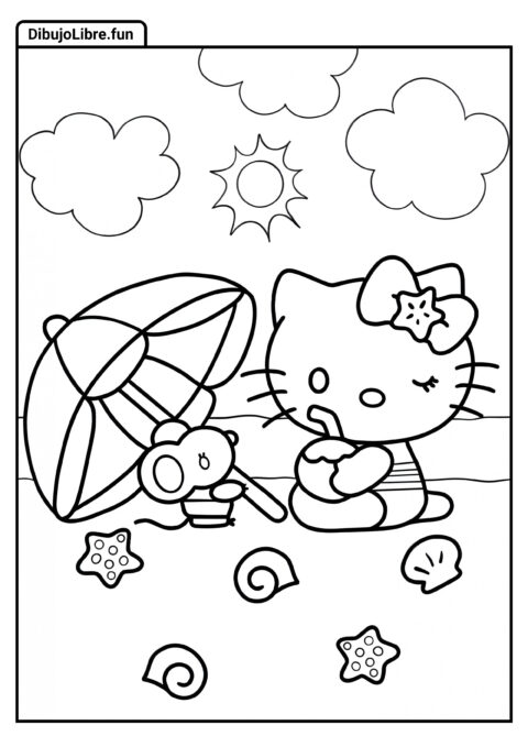 Hello Kitty y Joey en la Playa
