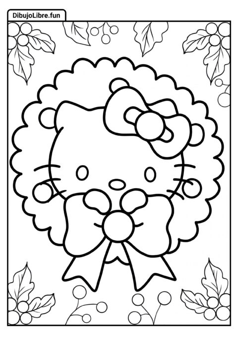 Contorno Kawaii de la Cara de Hello Kitty