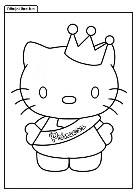 Hello Kitty Fácil con Corona y Banda para Preescolares